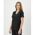 thumbnail image 3 of Hanes Comfort Fit Scrubs Women's Scrub Top New Ebony S, 3 of 11