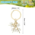 thumbnail image 2 of Uxcell Flower Keychain, Enameled Keychain Flower Dragonfly Keyring, White, 2 of 7