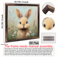 thumbnail image 3 of 1pc Americana Style Rabbit Wildflowers Wooden Sign, Vintage Farmhouse Bunny Wall Art, 8x8 Inch Decorative Signs & Plaques, Wooden Decor for Home, Office, Cafe - Wall Hanging, No Electricity Needed, 3 of 9