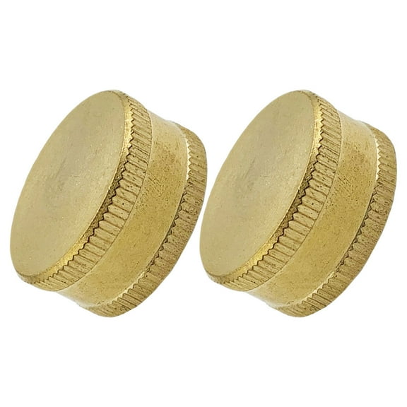 Raindrops Female Hose Cap Garden Hose Stopper Golden Brass 2Pcs
