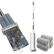 Microfiber Mop Floor Cleaning System Washable Pads Reusable Dust Mops with Soft Refill Pads Hardwood Wood Floor Cleaner Mop Dry Wet Mop