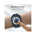 thumbnail image 4 of 2pcs Fashionable Unisex Black Pc Smart Watch Case 2-in-1 Ultra-thin Tempered Glass Screen Protector Film And Case, Compatible With Apple Watch Cover 38/40/41/42/44/45mm, Compatible With Se/9/8/7/6/5/4, 4 of 4