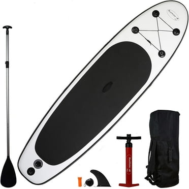 Blue Water Toys Portable Inflatable Stand Up Paddle Board Kit with Pump, Backpack, Coil Leash, and Repair Kit, SUP 350 Pound Limit, 11 Feet by 34 Inches