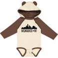 thumbnail image 3 of Inktastic Milwaukee Wisconsin City Skyline Boys or Girls Long Sleeve Baby Bodysuit, 3 of 5