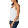 thumbnail image 3 of Ultra Flirt Juniors' Lace-Trim Smocked-Bottom Tank Top - White XS, 3 of 4