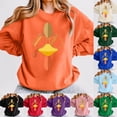 thumbnail image 5 of WEAIXIMIUNG Sweat à Capuche pour Femmes, Graphique, Mignon, Dinde, Imprimé Action de Grâce, Col Rond, Pull-Over, Manches Longues, Décontracté, 5 of 5