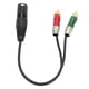 thumbnail image 2 of Cable XLR a DC 3,5mm Dual RCA macho estéreo sin pérdidas micrófono Universal Cable divisor para DVD VCDXLR macho a 2RCA 1m, 2 of 8