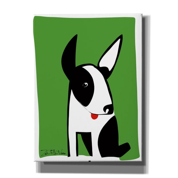 Epic Graffiti 'Dog on Green' by Irena Orlov, Canvas Wall Art, 40"x54"