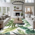 thumbnail image 4 of Rectangle Area Rug 5x8ft,Summer Green Tropical Palm Leaves Washable Carpet Non-Slip Runner Accent Rugs Indoor Floor Mat for Bedroom Living Room Decor,Watercolor Plant, 4 of 9