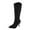 Black, variant on XUNKUSGA Knee High Boots Fashion Pointed Toe Stiletto Side Tall Boots Comfortable Vegan Suede Boots for Women Casual Winter Booties for Women with Rear Zipper 5.5-9 Coffee