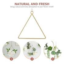 DEMACRIO Wreath Frames Crafts 1Set Metal Triangle Wreath Frame for Flower Fixing and Home Decoration