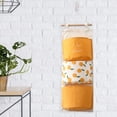 thumbnail image 4 of Bolsa de almacenamiento colgante para puerta, estantes colgantes, neceser de noche para armario, oficina en casa 3 bolsillos naranja, 4 of 8