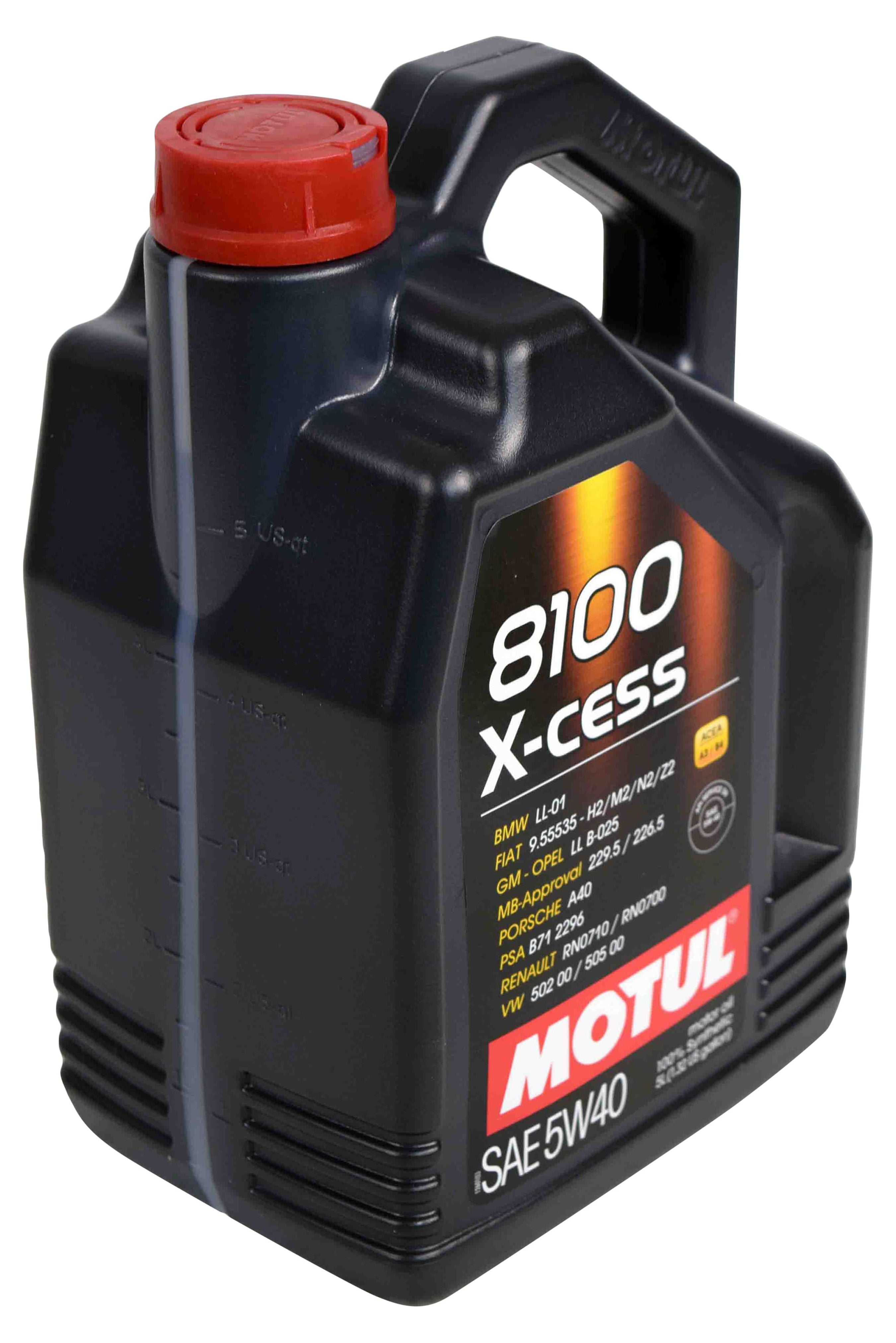 Motul 8100 X-CLEAN 5W40 - 25 Liters - Fully Synthetic Engine Motor Oil (5 x  5L)