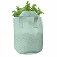 thumbnail image 3 of Green Grow Bags 5-Pack, Retro Little Polka Dots, Heavyduty Fabric Pots with Handles for Plants, 2 Sizes, Mint Green White, by Ambesonne, 3 of 3