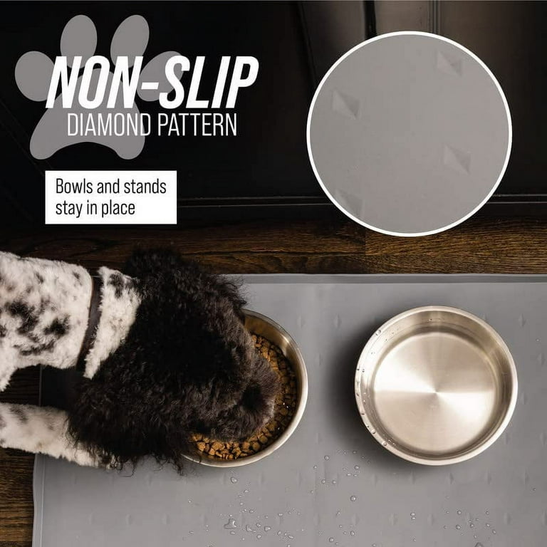 Graphic Pattern Pet Placemat Non-slip Absorbent Dog Feeding Mat