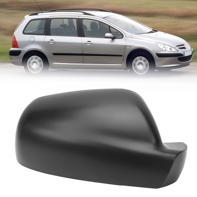 Black Stylish Scratch Resistant Rear View Side Mirror Cap for 307 2001-2009