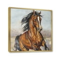 thumbnail image 3 of Close Up Portrait Of A Horse In The Race 30 in x 30 in Framed Painting Canvas Art Print, by Designart, 3 of 5