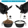 thumbnail image 5 of Dog Travel Water Bottle with Collapsible Bowls, Portable 2 in 1 Leakproof Pet Water Bottle Dispenser & Food Treat Container, Outdoor Food Water Dog Bowls for Walking, Trips, Camping & Hiking - Black, 5 of 9