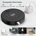 thumbnail image 2 of Reproductor de CD portátil Walkman con Bluetooth, altavoz integrado, recargable y con puerto USB/AUX/para auriculares., 2 of 5