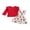 Rouge, variante sur goowrom Ensembles de la Saint-Valentin pour Tout-Petites Filles, Hauts à Volants à Manches Longues de Couleur Unie + Ensemble Jupe à Bretelles