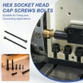 thumbnail image 5 of Uxcell Hex Socket Head Cap Screws Bolts, Carbon Steel Socket Drive Screws, Black Oxide Full Threads M3 x 50 mm 100, 5 of 7