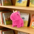 thumbnail image 5 of Walking Unicorn with Horn Interactive Electronic Pet Plush Unicorn Toy with Sounds and Movements Animated Gift for Toddlers Birthday, Red, 7'', 5 of 6