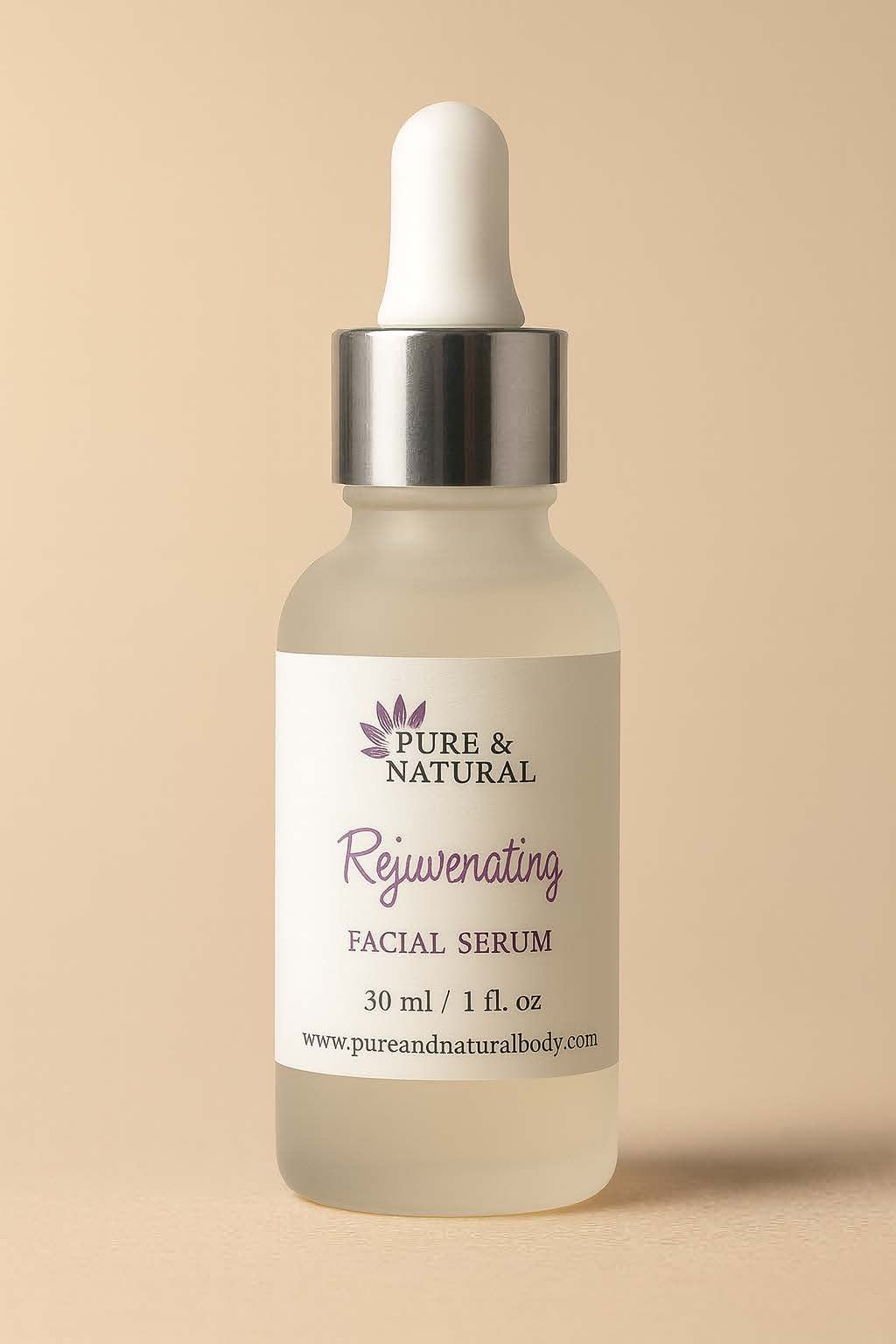 Pure & Natural Body Essentials Rejuvenating Facial Oil, Hydrating Face Serum with Squalane & Rosehip Oil, Lightweight for Dry & Sensitive Skin, 1 oz