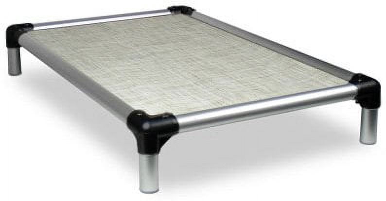 Kuranda Chewproof Bed - Silver Aluminum - 40" x 25" - Sunsure Textilene - Birch