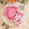 thumbnail image 2 of CAUYDY Infant Girls Bodysuit Set Preemie Girl Long Sleeved Romper 3 6 9 Months 1T 2T Newborn Fall Winter Clothes Baby Picture Outfit Sizes 12-18 Months,Hot Pink, 2 of 9