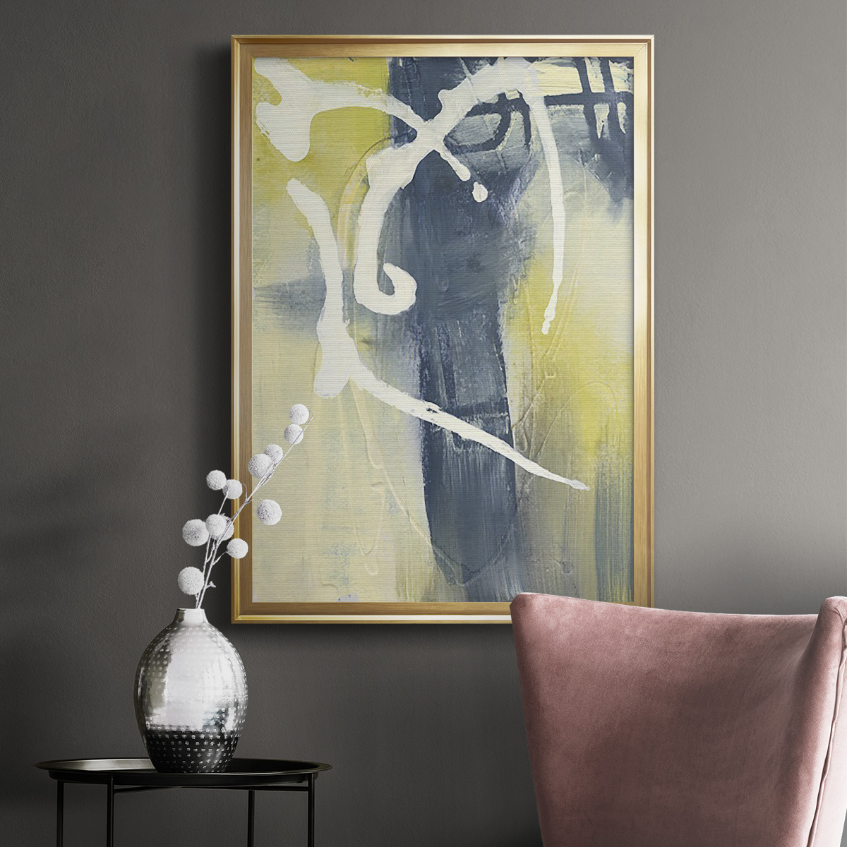 Delightful II Premium Framed Print, in Gold, Black, or Silver - Ready to Hang