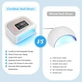 thumbnail image 3 of Maraawa UV LED Nail Lamp, 120W Rechargeable Cordless Nail Lamp, 4 Timer Modes with Crystal Diamonds，White, 3 of 8