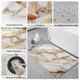 thumbnail image 6 of Marble Gold Bath Mat 3 Piece Bathroom Rug Set, Abstract Luxury Wave Gold Marbling Modern Non Slip Bath Rug Contour Mat and Toilet Lid Cover, Absorbent Shower Mats Soft Bath Rugs and Mats Sets, 6 of 8