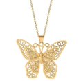 thumbnail image 1 of Collar con Colgante de mariposa shaofei chapado en oro de 18 quilates 18 pulgadas, 1 of 5
