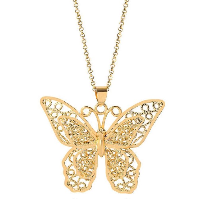 Collar con Colgante de mariposa shaofei chapado en oro de 18 quilates 18 pulgadas