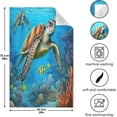 thumbnail image 3 of 4 Pack Sea Turtle Kitchen Towels Highly Absorbent, Super Soft Dishcloths 18 x 28 Inches Reusable Quick Drying Tea Towels Set for Home,Kitchen Decor Wash cloth, 3 of 7