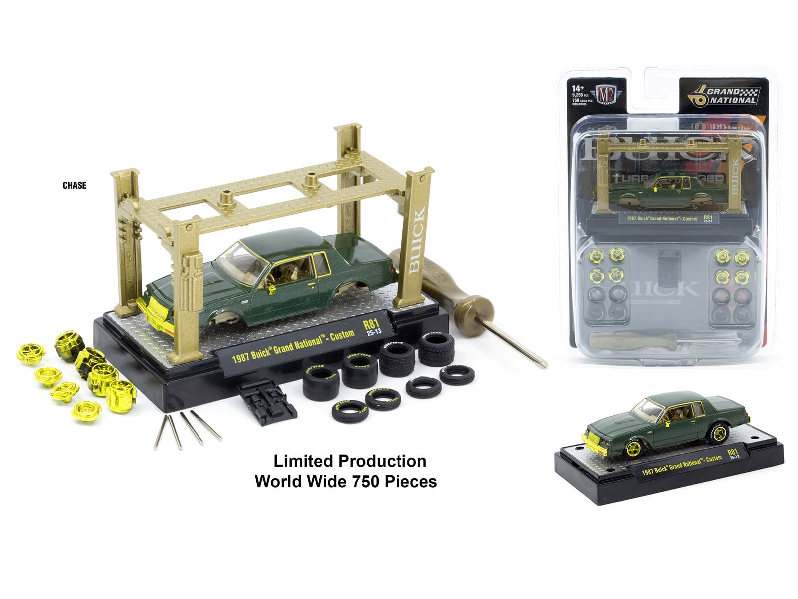 Model Kit 3 piece Car Set Release 81 Limited Edition to 9600 pieces Worldwide 1/64 Diecast Model Cars by M2 Machines