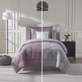 thumbnail image 3 of Virtu Twin XL Comforter Set, Bed in a bag, 7 Pc Reversible Bedding Comforter Set with Sheets, Bedding Set, Grayish Purple, 3 of 7