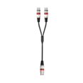thumbnail image 1 of MYG Double Shielded Cable Metal Head 1/4 TRS 6.35mm Male to Dual FeMale Audio Cable, 1 of 4