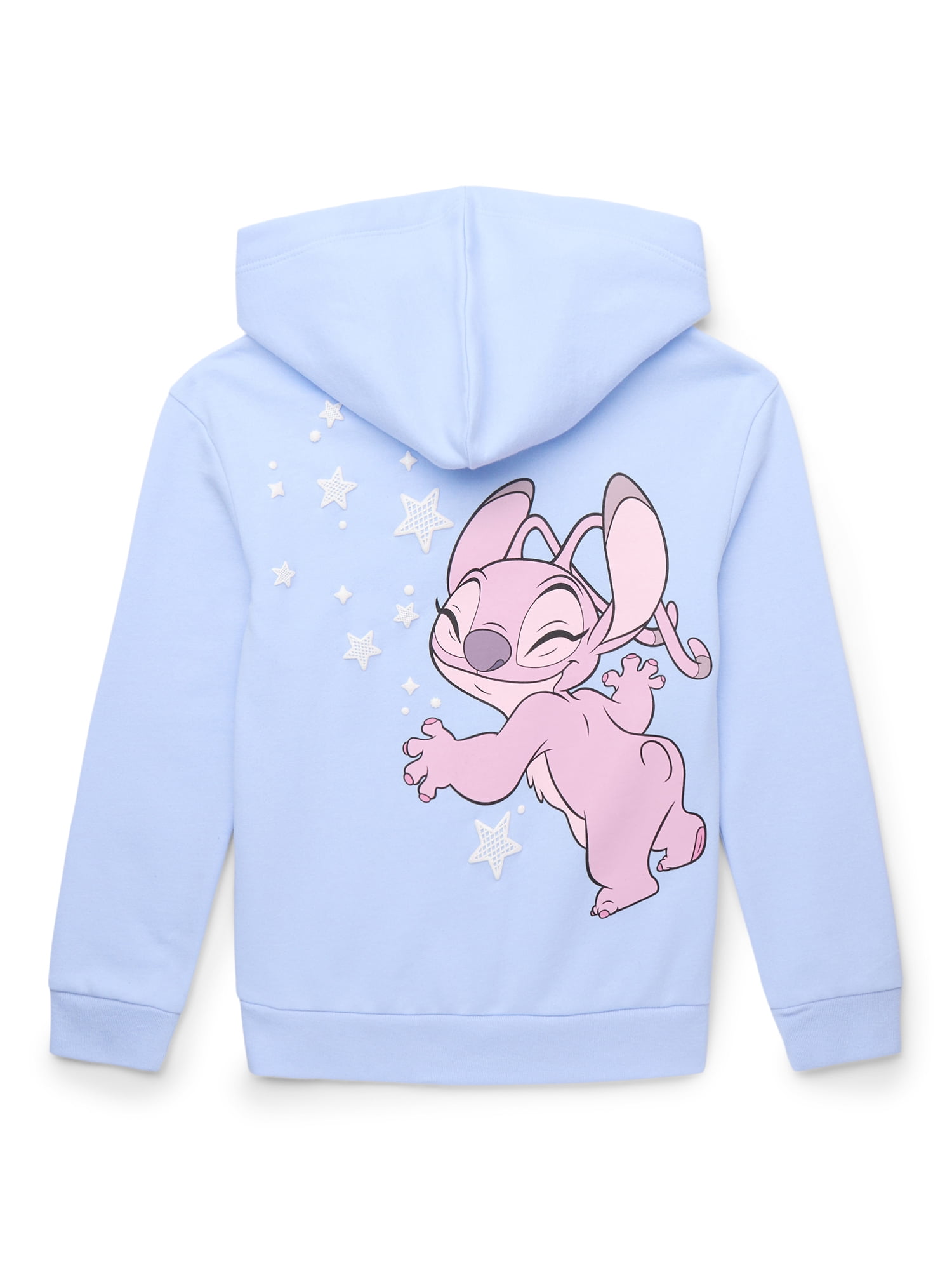 Stitch Girls Graphic Fleece Hooded Sweatshirt, Sizes 4-16
