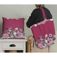 thumbnail image 5 of Soimoi Pink Cotton Voile Fabric Ranunculus & Chrysanthemum Floral Printed Craft Fabric by the Yard 42 Inch Wide, 5 of 5