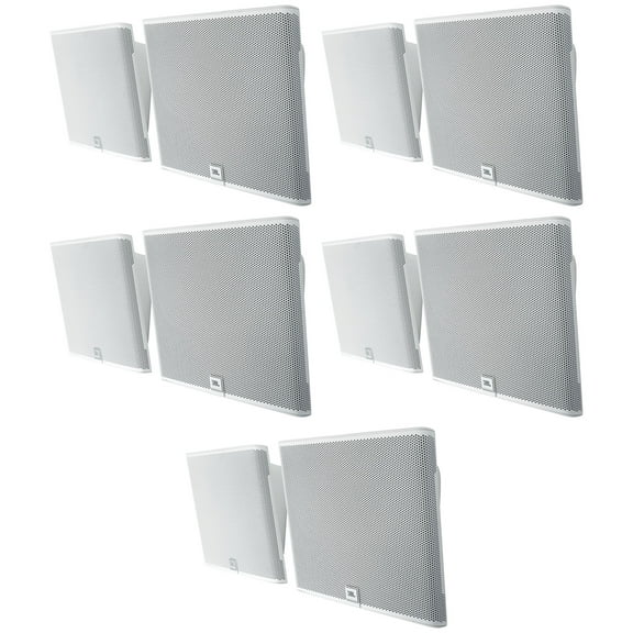 (10) JBL SLP12/T--WH White Low-Profile On Wall Mount 3" 70v Commercial Speakers