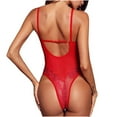 thumbnail image 1 of ICHUANYI Clearance Women Elegant Fashion Sexy Lingerie Lace Gauze Underwear Bodysuit(Red, XXXXXXL) Ichuanyi Ichuanyi, 1 of 7