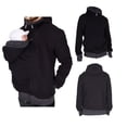 thumbnail image 6 of amropi Mens Kangaroo Jacket for Dad and Baby Carrier Hoodie Pullover Sweatshirt Black,XXL, 6 of 6