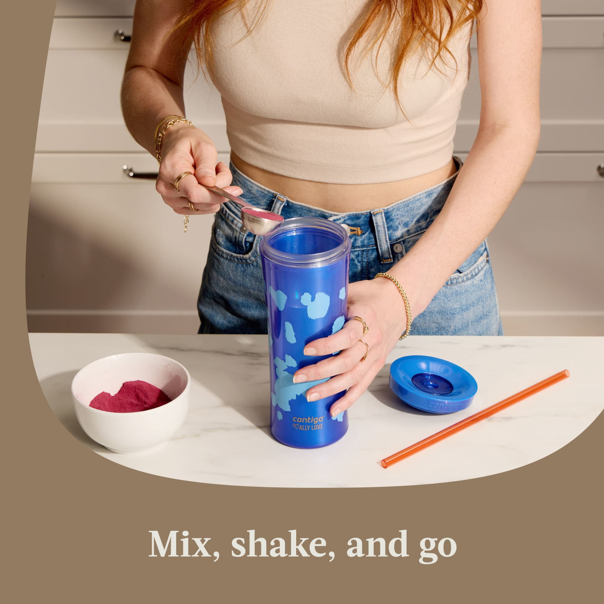 Contigo, Shake & Go Tumbler, 20oz, Plastic with Straw - Walmart.com
