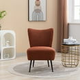 thumbnail image 3 of Living Room Chairs, Armless Accent Chair With Rubber Wooden Legs Modern Upholstered Corner Side Chair For Living Room, Bedroom, Office, Hotel, 3 of 9