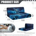 thumbnail image 3 of SCRAWLGOD Galaxy Turtle Flower Print Stretch RV Dinette Cushions Covers Breathable 2 Piece Set RV Dinette Booth Seat Cover Replacement Soft Camper Cushion Slipcover, 3 of 8