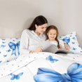 thumbnail image 4 of Feelyou Princess Bowknot Bedding Comforter Set 7pcs, Blue Butterfly Full Bedding Set, 4 of 8