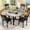 Grey, variant on MOOSENG Round Dining Table Set for 4,Faux Marble Circle Dining Table Set with Chairs,Modern Kitchen Table and Chairs Set for 4,Round Dinner Table & Chair Set for Small Space
