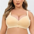 thumbnail image 3 of XFHLMJFF Bras for Women Soft Casual Adjustable Breathable Top Underwear Without Steel Ring Gathering Plus Size Everyday Bra, 3 of 9
