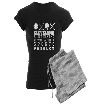 

CafePress - Cleveland Drinking Town Sports Problem Pajamas - Women s Dark Pajamas